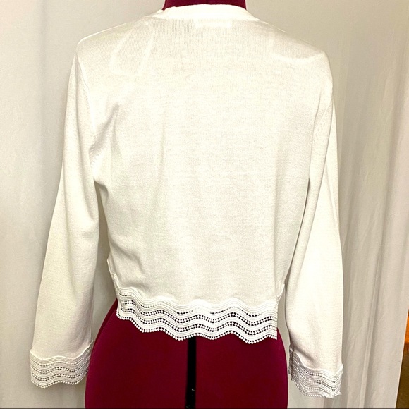 Calvin Klein Ivory Open-Front Sweater - Picture 2 of 4